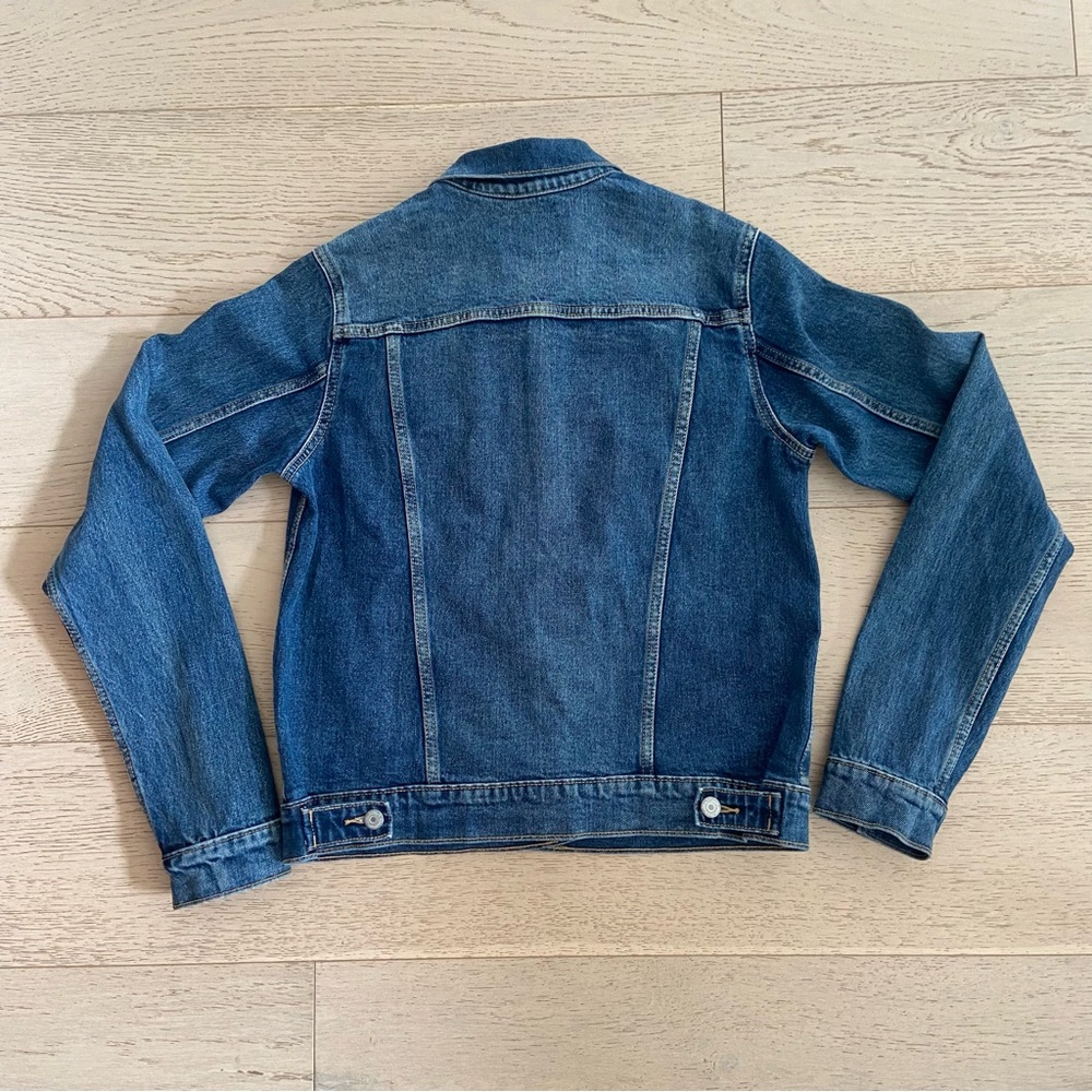 OLD NAVY Stretch Denim Jacket — Small Tall — Medium Wash — NWOT - Picture 6 of 8
